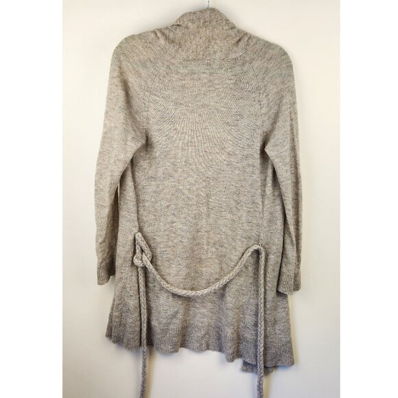 *Flawed* Theory Ila/Wenge Alpaca Wool Blend Long Cardigan Sweater Rope Belt sz M - Picture 2 of 10